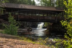 Thumbnail of featured artwork by members: Amnicon Falls Covered Bridge